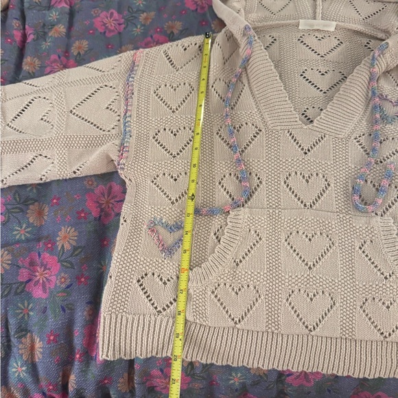 LoveShackFancy Toro V-Neck Hoodie Sweater - Picture 6 of 8